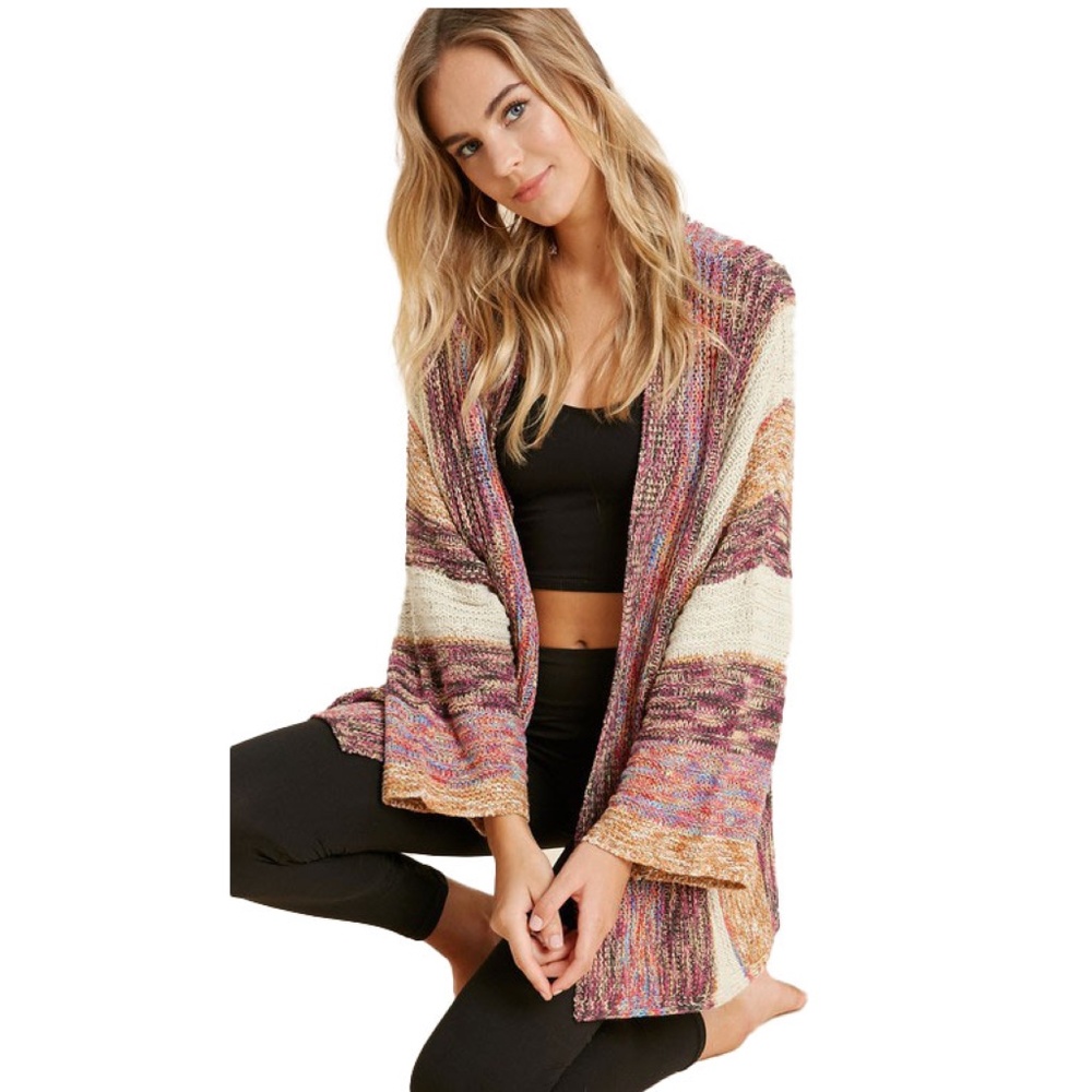 Boho Paneled Cardigan